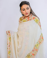 Ayla Studio - EMBROIDERED PASHMINA SHAWL - LUANA - Cream White - 1 Piece